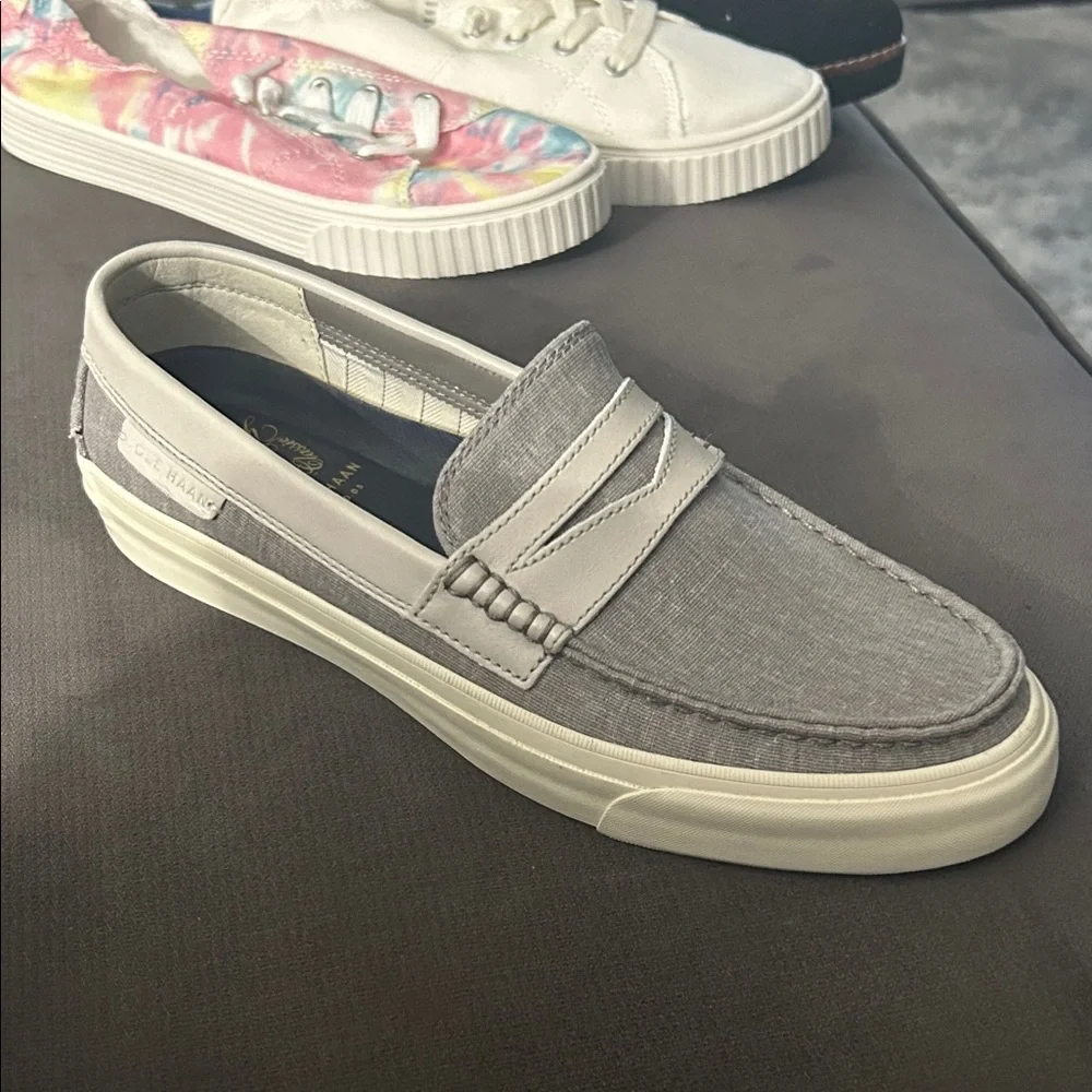 Cole Haan Gray and Cream Men's Loafers